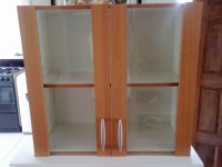 Modulo 2 Puerta color Peral con vidrio